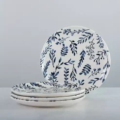 Kirklands Home White and Blue Vines Salad Plates, Set of 4 Best