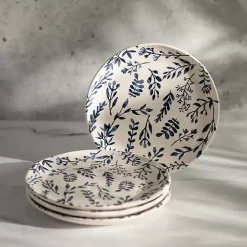 Kirklands Home White and Blue Vines Salad Plates, Set of 4 Best
