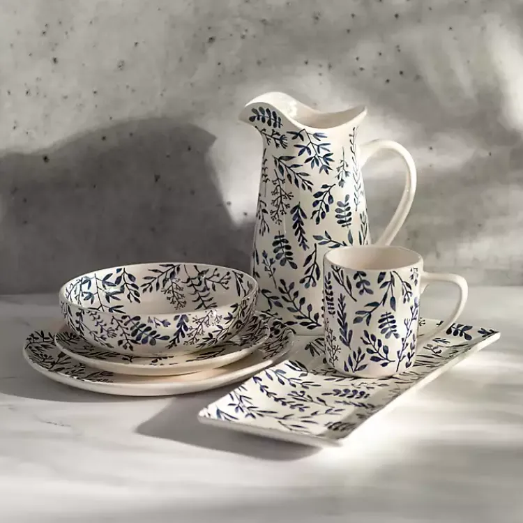 Kirklands Home White and Blue Vines Salad Plates, Set of 4 Best