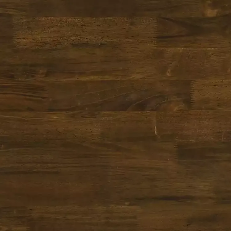 Kirklands Home White and Dark Oak Wood Live Edge Accent Table Brown