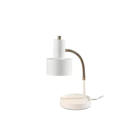 Kirklands Home White and Gold Brayden Charging Desk Lamp Clearance