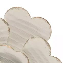 Kirklands Home and Gold Metal Flower Large Wall Plaque White Clearance