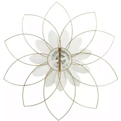 Kirklands Home White and Gold Metal Flower Wall Plaque Discount