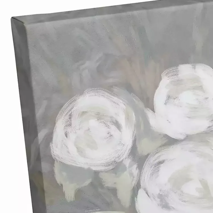 Kirklands Home White and Gray Floral Assortment Canvas Art Print Sale