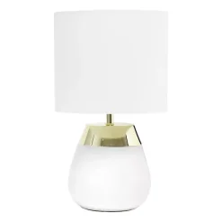 Kirklands Home and Metallic Gold 4-Touch Table Lamp White Sale