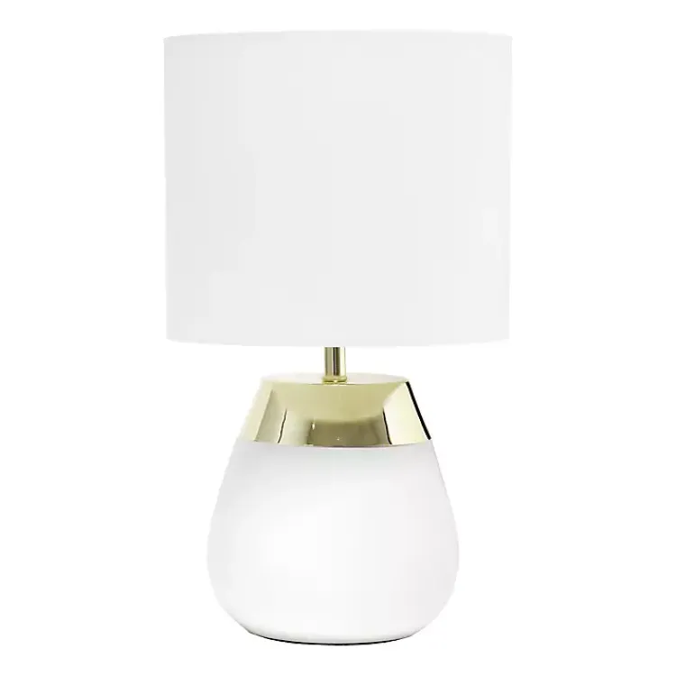 Kirklands Home and Metallic Gold 4-Touch Table Lamp White Sale