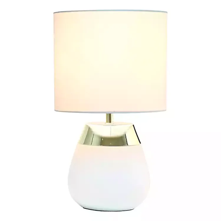 Kirklands Home and Metallic Gold 4-Touch Table Lamp White Sale