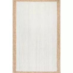 Kirklands Home and Natural Corsica Area Rug, 5x8 White New