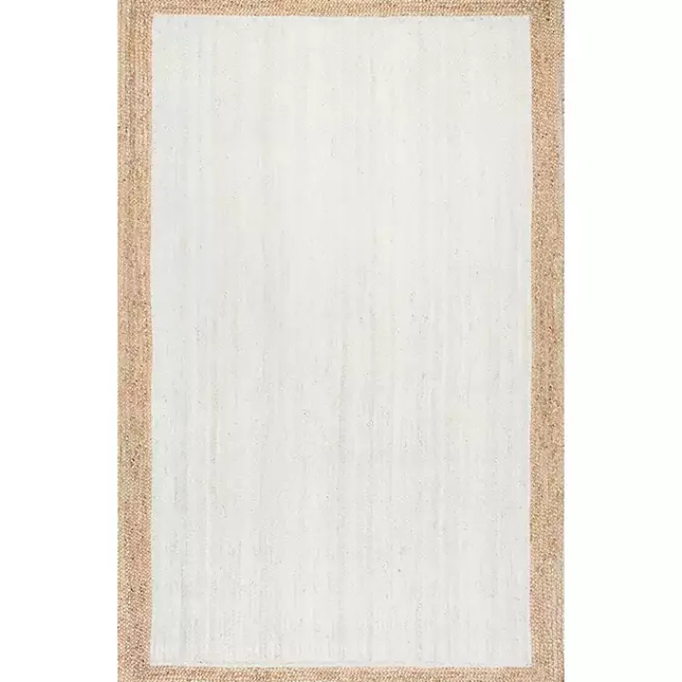 Kirklands Home and Natural Corsica Area Rug, 5x8 White New