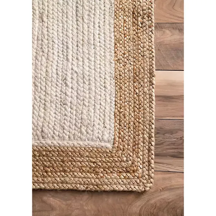 Kirklands Home and Natural Corsica Area Rug, 5x8 White New
