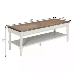 Kirklands Home and Natural Davis Coffee Table White