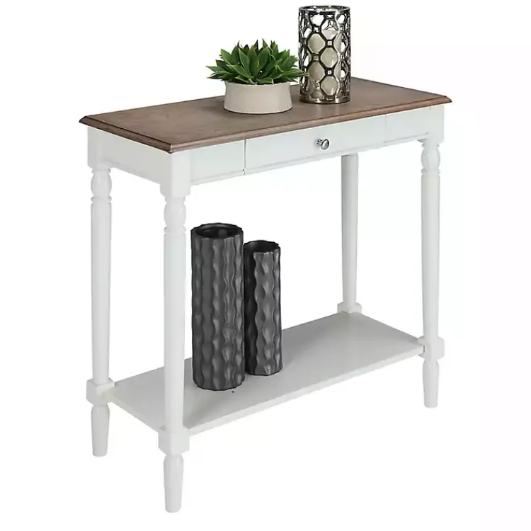 Kirklands Home and Natural Davis Console Table White Discount