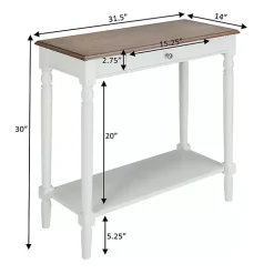 Kirklands Home and Natural Davis Console Table White Discount