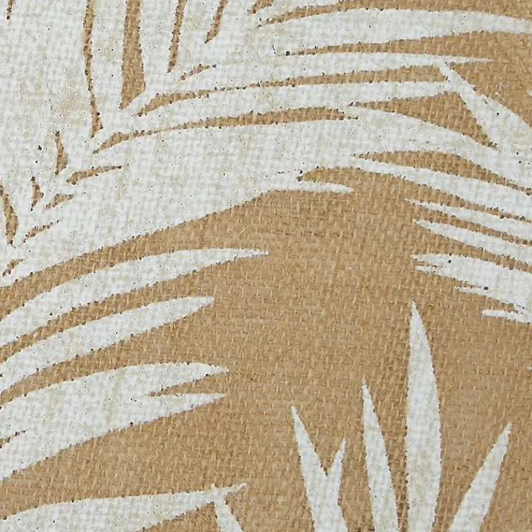 Kirklands Home White and Natural Fern Round Placemats, Set of 6 New