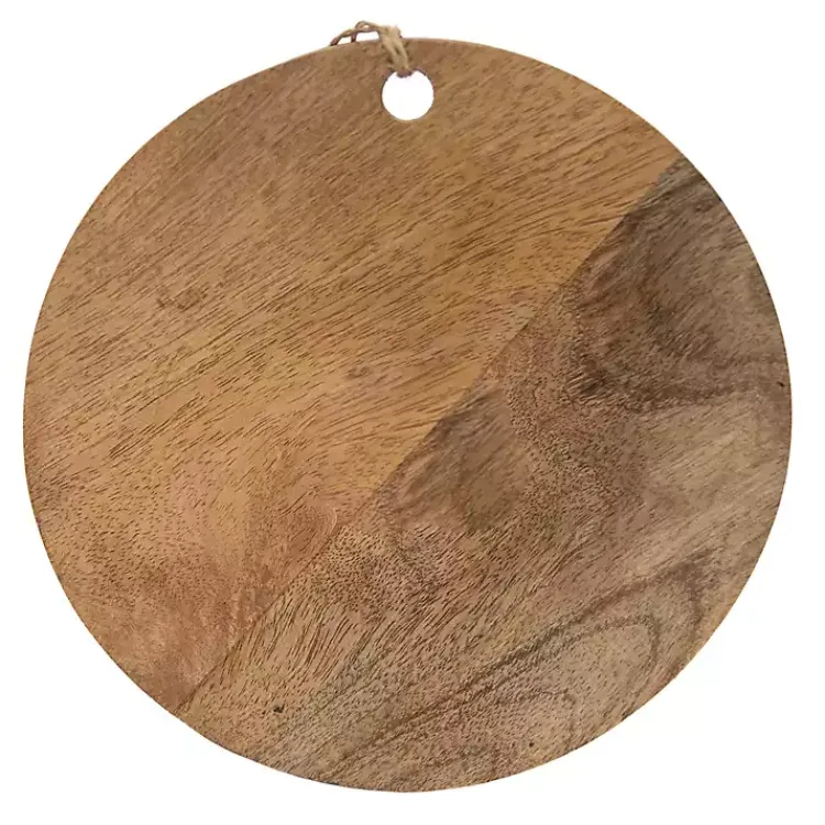 Kirklands Home White and Natural Wood Geometric Cutting Board Best