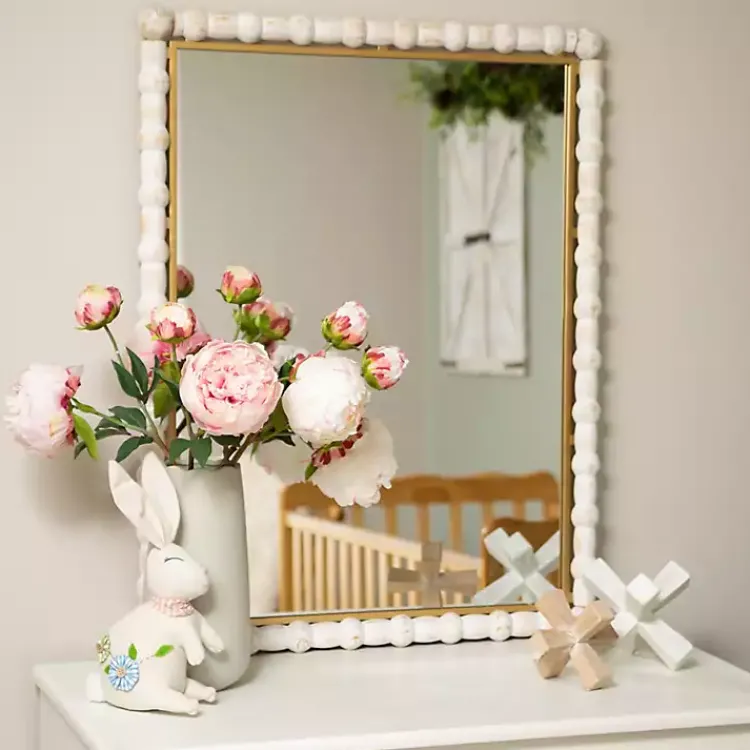 Statues & Figurines>Kirklands Home White and Natural Wood Jack Sculptures, Set of 2