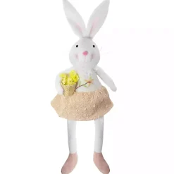 Easter Decorations>Kirklands Home White and Pink Easter Bunny Plush
