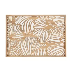 Kirklands Home White and Rustic Wood Botanical Wall Plaque Outlet