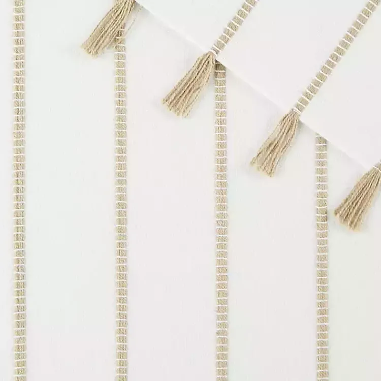 Kirklands Home and Stone Striped Placemats, Set of 4 White