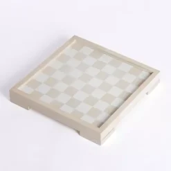 Decorative Accents>Kirklands Home White and Tan Checkers Game Set