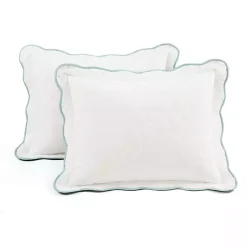 Kirklands Home White and Teal Scallop 3-pc. King Quilt Set Best