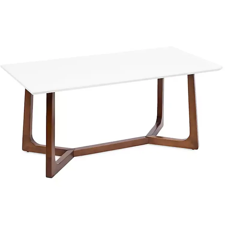 Kirklands Home and Walnut Olivia Coffee Table White Best