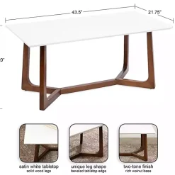 Kirklands Home and Walnut Olivia Coffee Table White Best