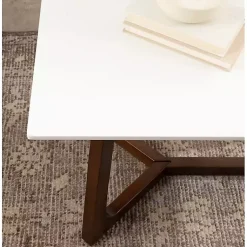Kirklands Home and Walnut Olivia Coffee Table White Best