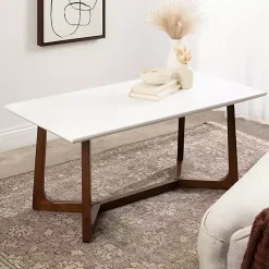 Kirklands Home and Walnut Olivia Coffee Table White Best