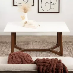 Kirklands Home and Walnut Olivia Coffee Table White Best