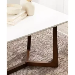 Kirklands Home and Walnut Olivia Coffee Table White Best