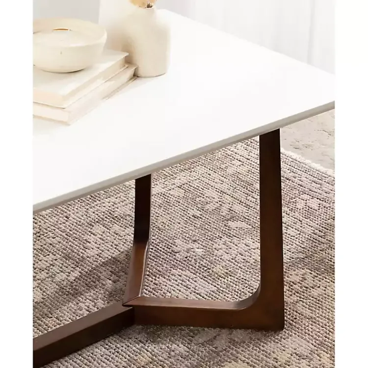Kirklands Home and Walnut Olivia Coffee Table White Best