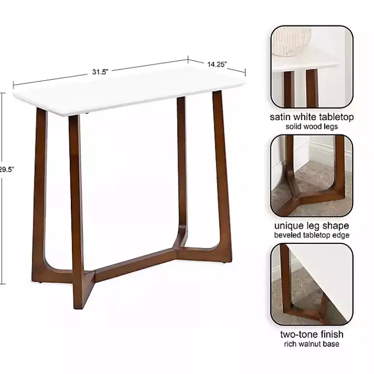 Kirklands Home and Walnut Olivia Console Table White Best