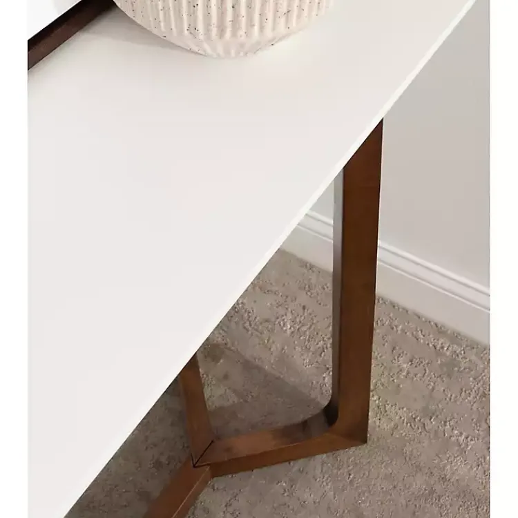 Kirklands Home and Walnut Olivia Console Table White Best