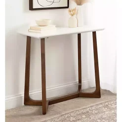 Kirklands Home and Walnut Olivia Console Table White Best