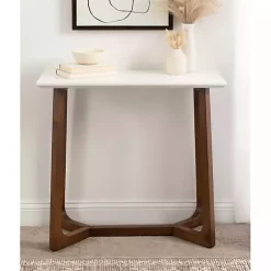 Kirklands Home and Walnut Olivia Console Table White Best