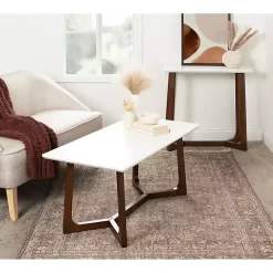 Kirklands Home and Walnut Olivia Console Table White Best