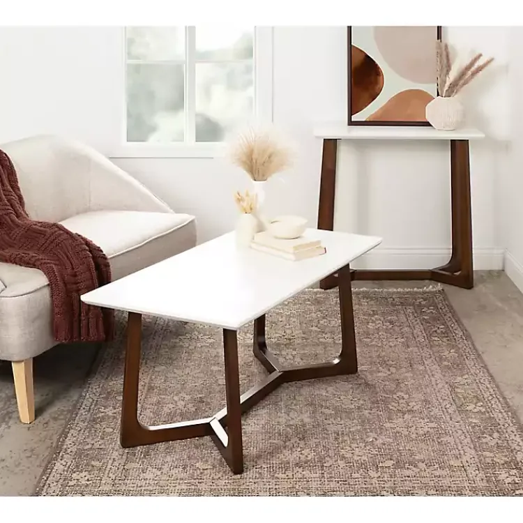Kirklands Home and Walnut Olivia Console Table White Best
