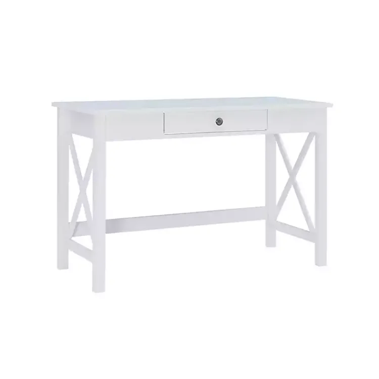 Kirklands Home White Antique Pine X Frame Desk Best