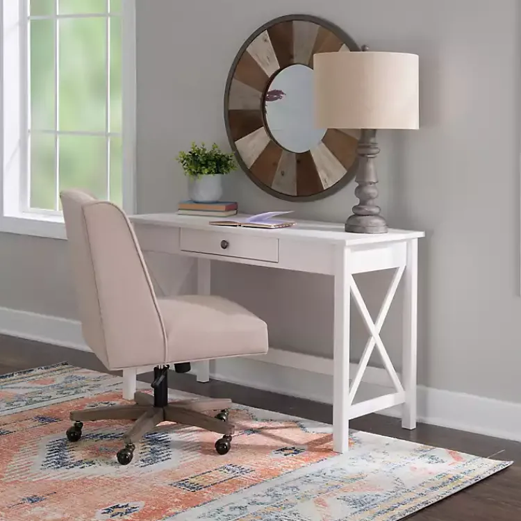 Kirklands Home White Antique Pine X Frame Desk Best