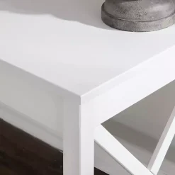 Kirklands Home White Antique Pine X Frame Desk Best