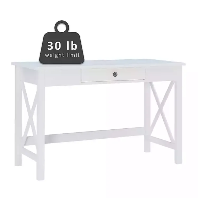 Kirklands Home White Antique Pine X Frame Desk Best