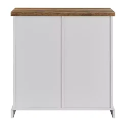 Kirklands Home Barn Door Cabinet White Hot
