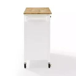 Kirklands Home Barn Door Kitchen Cart White