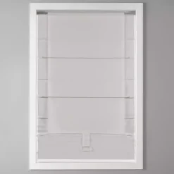 Kirklands Home Basketweave Cordless Roman Shade, 33 in. White Outlet