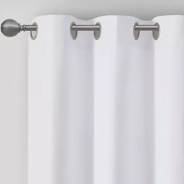 Kirklands Home Basketweave Curtain Panel Set, 84 in White Hot