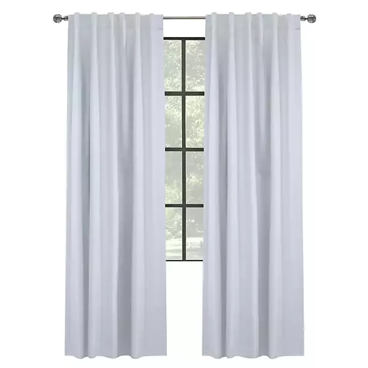 Kirklands Home Baxter Blackout Curtain Panel, 95 in. White New