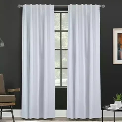 Kirklands Home Baxter Blackout Curtain Panel, 95 in. White New