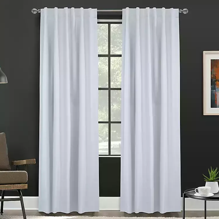 Kirklands Home Baxter Blackout Curtain Panel, 95 in. White New