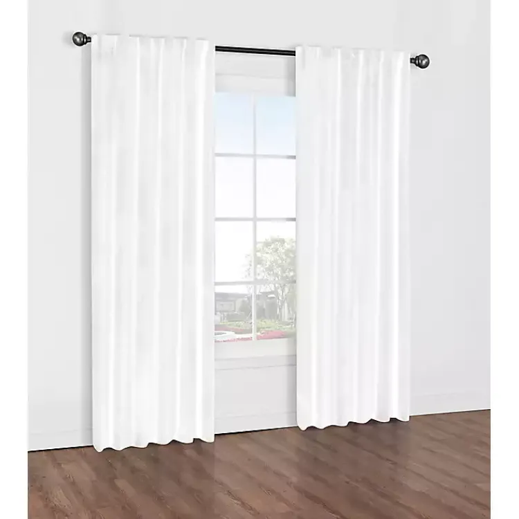 Kirklands Home Baxter Blackout Curtain Panel, 95 in. White New